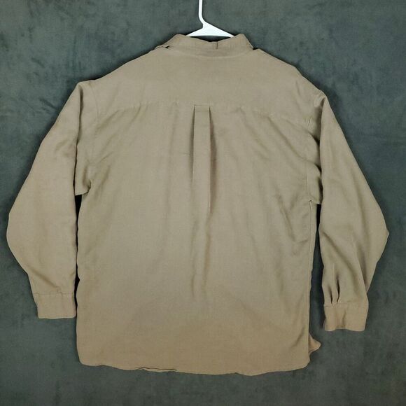 Bruno Sueded Men’s Shirt Mens XL Long Sleeve Button-Up Brown - Picture 3 of 14